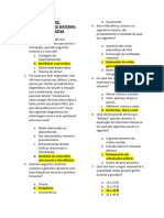 Perguntas Práticas de Enfermagem em Saúde Materno-Infantil Com Justificativa