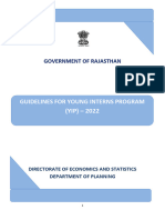 Guidelines For Young Interns Program: Government of Rajasthan