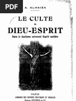 Adolphe Alhaiza - Le Culte de Dieu Esprit