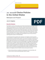 School Choice Policies in The United States: Retrospect and Prospect