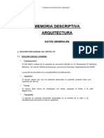 01 - Memoria Descriptiva Arquitectura