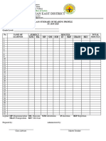 Class Reading Profile Template