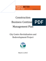 Construction Business Continuity Management Plan