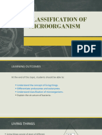 Chapter 3a - CLASSIFICATION OF MICROORGANISM