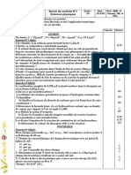 Devoir de Contrôle N°1 - Physique - 3ème Math SC Exp (2008-2009) MR Mhiri