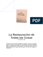 La Restauración de Todas Las Cosas (REEDITADO), Por Dr. Stepfen E. Jones