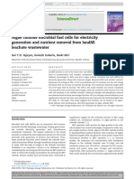 Algae Cathode Microbial Fuel Cells For Electricity Generation and Nutrient Removal From Landfill Leachate