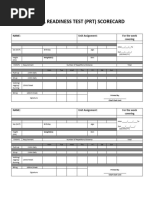 Physical Readiness Test Form - 2