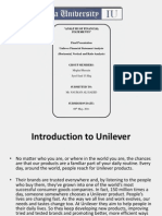 ANALYSIS OF FINANCIAL STATEMENTS of UNILEVER PAKISTAN