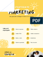 Presentación Estrategia de Marketing Moderno Amarillo