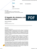 O Legado Do Sistema Colonial Na Amrica Latina