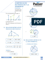 Geometría - Reg 7 - Relaciones Métricas en Triángulos Rectángulos y La Circunferencia