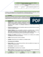 Formato para El Procedimiento de Auditoria Del SG-SST