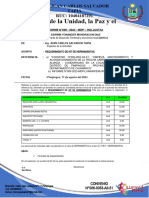 Informe N°009 - Requerimiento de Kit de Herramientas.