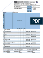 Ficha de Seguimiento de Las Prácticas Pre - Profesionales