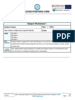 WS1 Distance, Displacement, Speed & Velocity