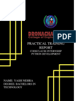 Practical Training Report