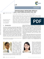 (B) Fundamental Physics Behind High-Efficiency PSC