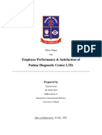 Thesis On Employee Performance & Satisfaction of Padma Diagnostic Center LTD.'