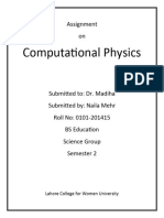 Physics Assignment Exercise 2