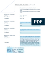 List of Attempted Questions and Answers (Capital Market-2)