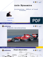 Vehicle Dynamics: Vehicle Acceleration - Effect of Load Transfer