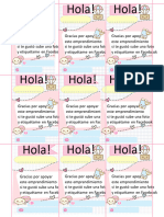 Tarjetas de Agradecimiento Pastel Unico