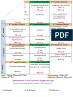 Le Déroulement Séquentiel de La 5e Année Primaire