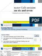 Yr 11 - AIC Revision - Lesson 6-8 Analysing MR Birling