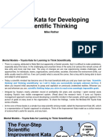 Toyota Kata For Developing Scientific Thinking