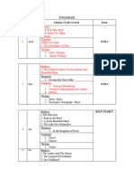 English (Ix) S. No Month Chapters To Be Covered Exam: 1 April