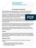 Dicionário Da Saúde Descolamento Prematuro Da Placenta