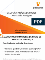 Aula PEPS UEPS E MP - Disciplina Análise de Custos