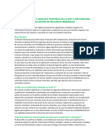 Informe Contabl e Análisis Contable de La Niif 6 Exploración y Evaluación de Recursos Minerales