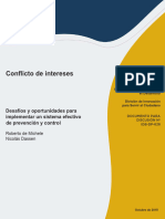 Conflicto de Intereses Desafíos y Oportunidades para Implementar Un Sistema Efectivo de Prevención y Control