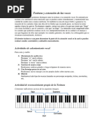 Tesitura y Extensión de Las Voces