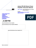 spl400 Stereo Power Amplifier Manual