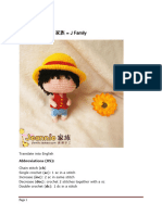 Monkey D Luffy Designer: Jeannie 家族 = J Family: Translate into English