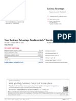 Your Business Advantage Fundamentals™ Banking: Account Summary