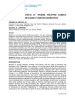 Mechanical Strength of Treated Philippine Bamboo Mortar Infill Joint Connection For Construction