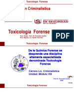 Toxicologia Forense 2020 Iuse Modulo 8 - Orgánicos Fijos