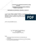 Formulario de Compromiso de Participacion Del Personal