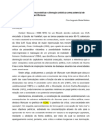 Arte e Revolução - A Forma Estética e Alienação Artística Como Potencial de Emancipação em Herbert Marcuse