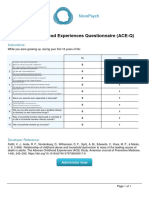 Adverse Childhood Experiences Questionnaire ACE ACE Q Trauma Assessment