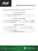 Recibo de Pago de Servicio