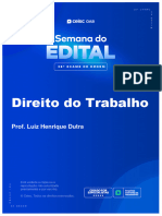 Direito Do Trabalho - Semana Do Edital 38º Exame