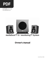 Owner'S Manual: Mediadesk™ 2.1 Monitoring™ System