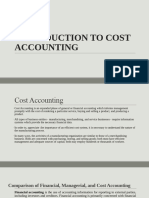 Introduction To Cost Accounting