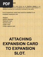 Attaching Expansion Card To Expansion Slot