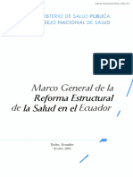 Marco General de La Reforma Estructural de La Salud en El Ecuador